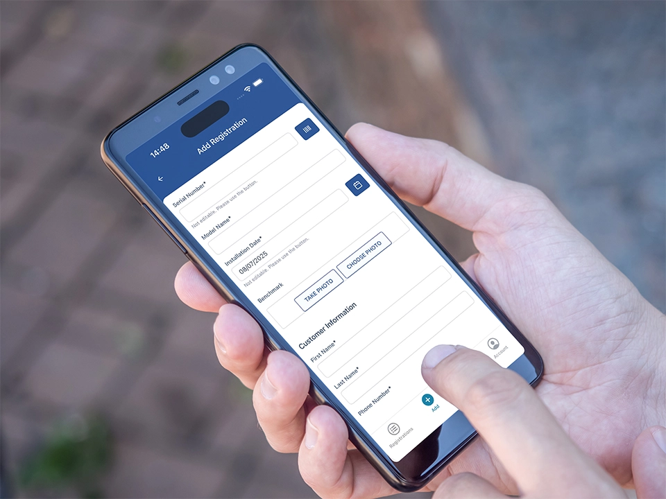 Warranty Registration app