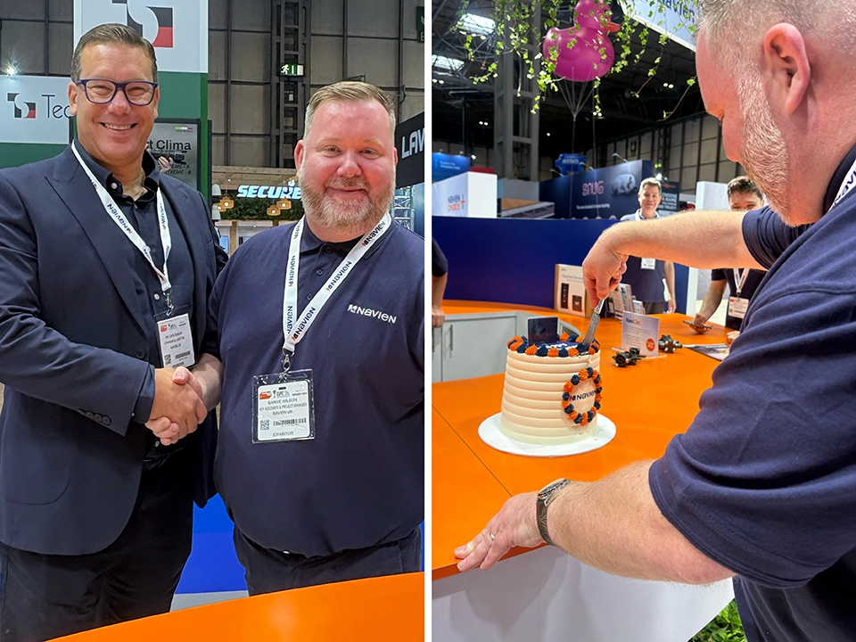 Barrie Wilson with Greg commercial director at navien uk